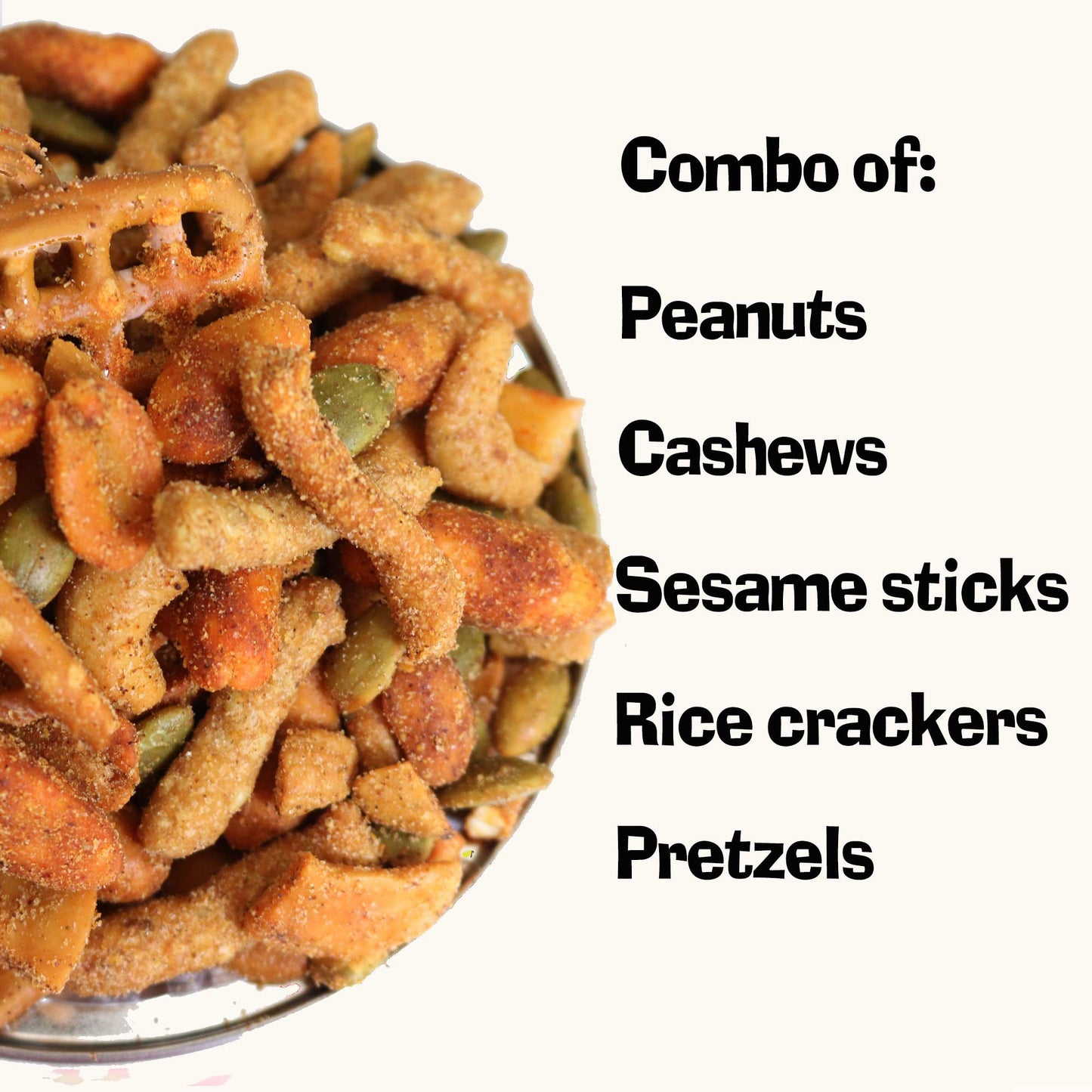 Ass Kickin' Snack Mix - 10oz can | Spicy Gourmet Blend of Peanuts, Cashews, Sesame Sticks, Rice Crackers & Pretzels | Funny Gift for Parties, Road