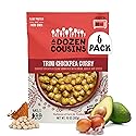 A Dozen Cousins Trini Chickpea Curry Beans (6-Pack) Prepared Food Pouch, Ready to Eat Meal in Seasoned Avocado Oil, Premade Microwave Meal, Instant