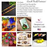 LoveNspire Rakhi Gift Hamper for Brother 2PC Rudraksha Rakhi with Candle Holder Haldi Kumkum Holder Roli Chawal Rakshabandhan Card Chocolates