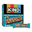 KIND Healthy Snacks Bars, Dark Chocolate Nuts & Sea Salt, Gluten Free, Low Sugar, High Fiber Snacks, 6g Protein, 6 Count