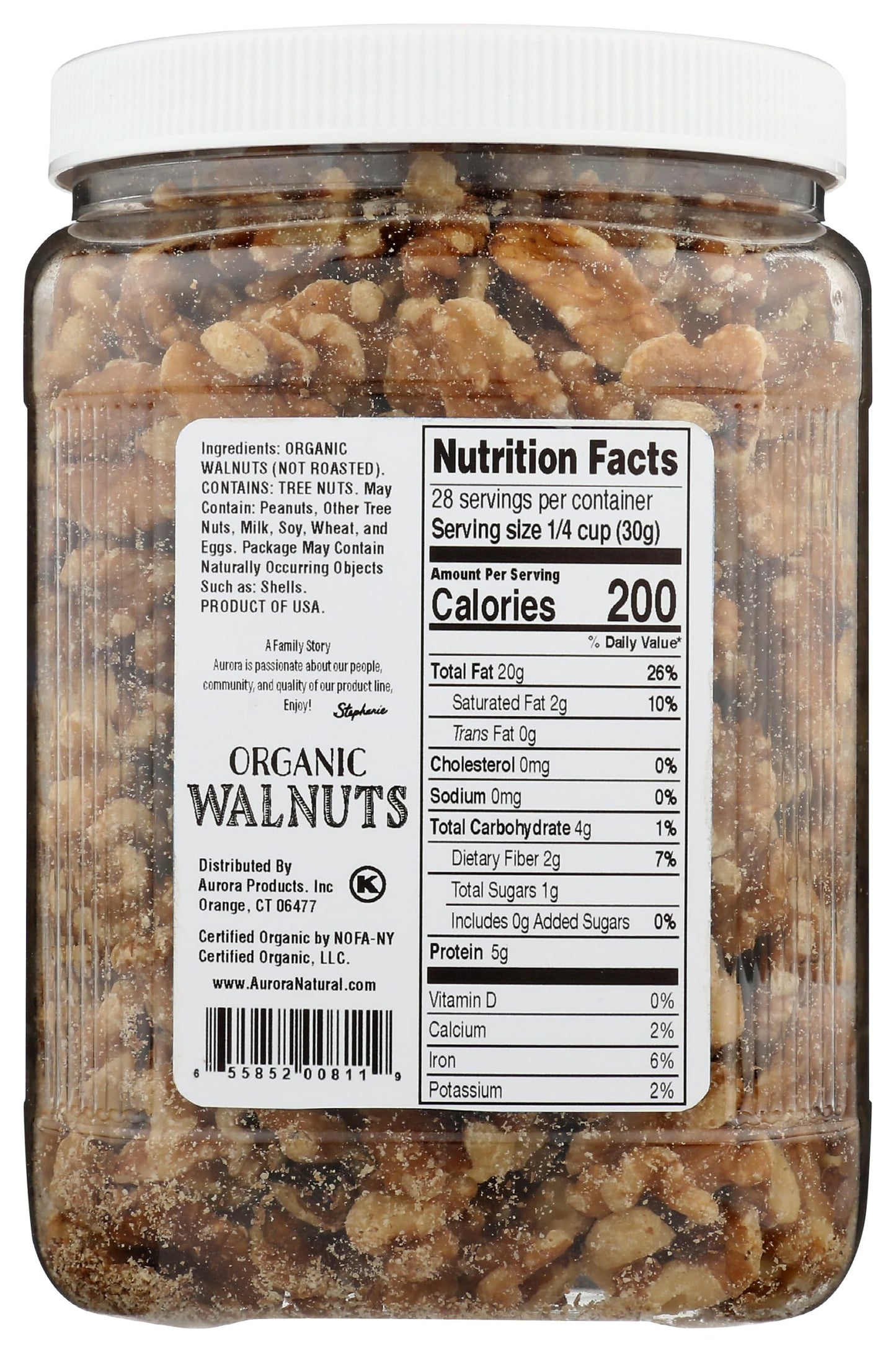 Aurora Products Organic Walnuts, 30 OZ