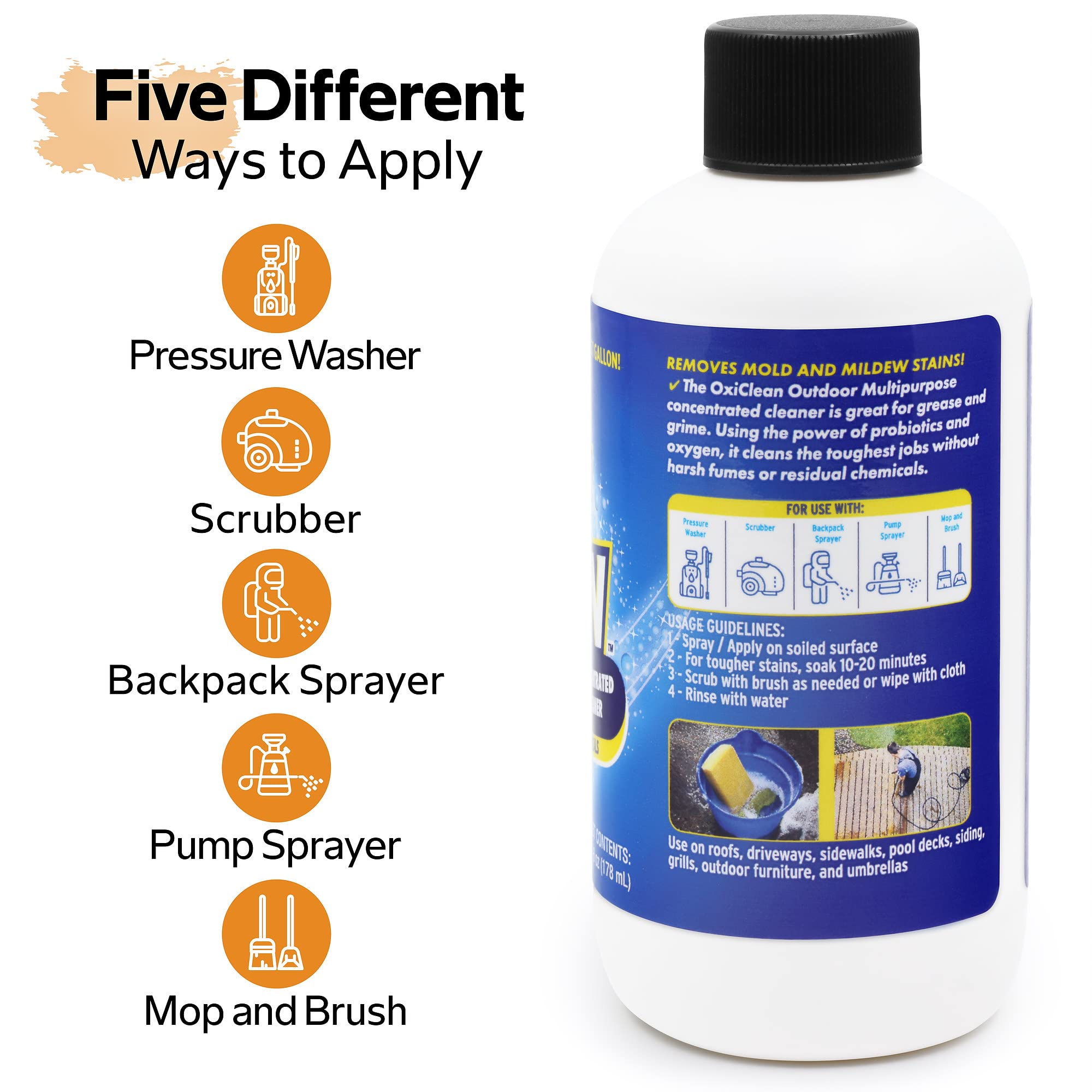 OxiClean - Outdoor Multipurpose Super Concentrated Cleaner - Makes 1 Gallon - Stain Remover - Driveway Cleaner for Concrete - Degreaser for Cement