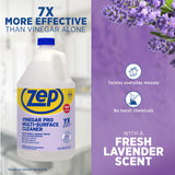 Zep All-Purpose Cleaner With Vinegar - 1 Gallon (Case of 4) R48410 - Gentle for Everyday Use