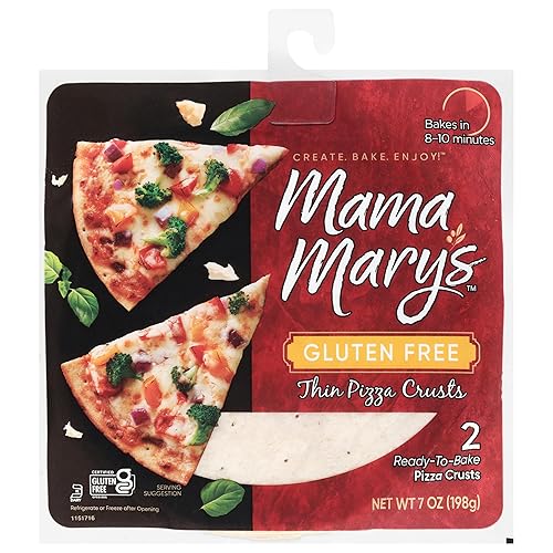 Mama Mary's 7" Gluten Free Thin Crust Ready to Bake Pizza Crusts, 2 Count