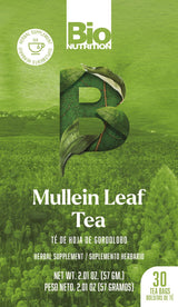 Bio Nutrition Mullein Leaf Tea, Herbal Supplement, 30 Tea Bags, 2.01 oz