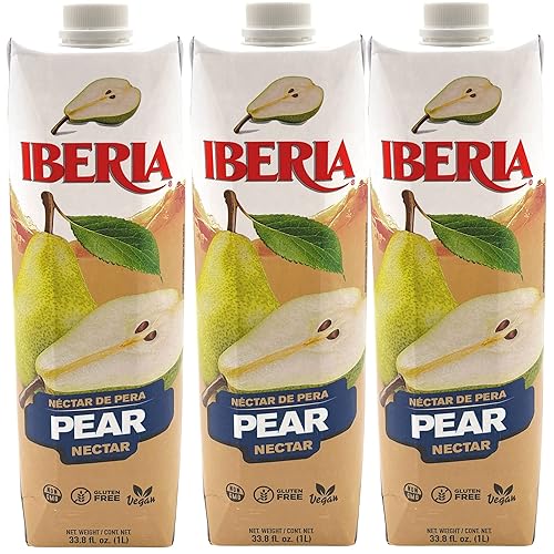 Iberia Pear Nectar, 33.8 Fl Oz (Pack of 3)