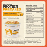 Beef Cakes Beef Collagen Protein Breakfast - 12 Pack Instant Protein Diner Pancakes with 16g Protein, Beef Collagen, Seed Oil Free, Dairy Free, Quick & Easy Breakfast in a Cup