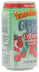 Hawaiian Sun Green Tea Lychee with Ginseng, 11.5-Ounce Cans (Pack of 24)