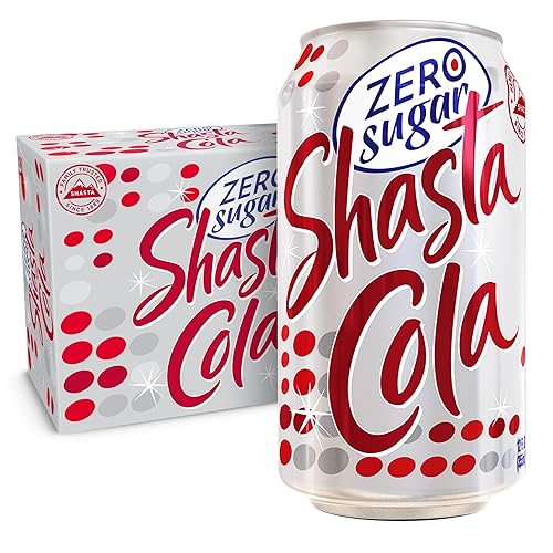Shasta Zero Sugar Cola | 12-Pack of 12oz Cans | Bold Cola Taste | Sugar-Free | Zero Calories | Caffeinated
