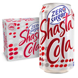 Shasta Zero Sugar Cola | 12-Pack of 12oz Cans | Bold Cola Taste | Sugar-Free | Zero Calories | Caffeinated