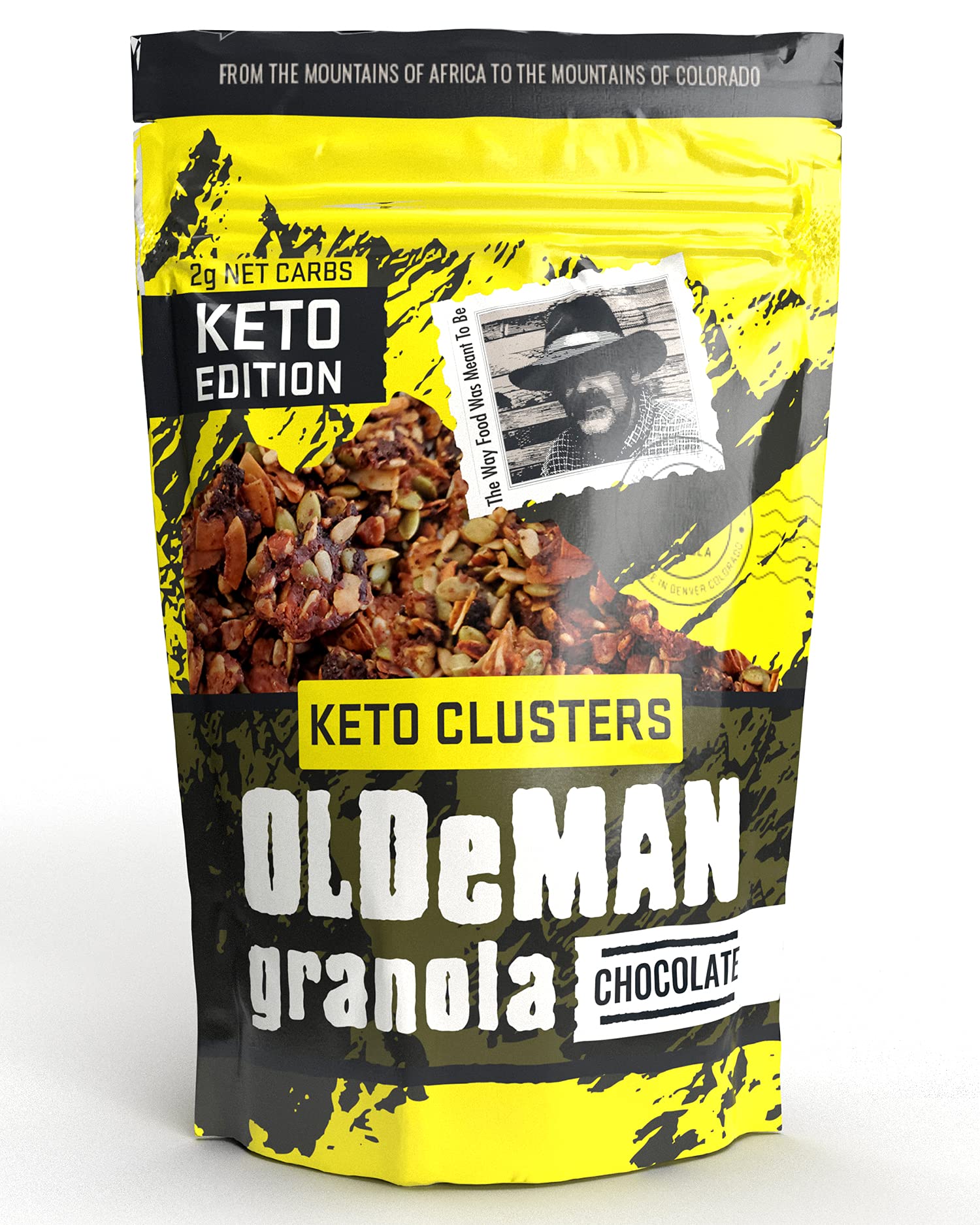 Olde Man Granola Gluten Free Keto Granola - Non-GMO Healthy Keto Granola Cereal - Low Carb Granola Keto Friendly - Ketogenic Granola Handmade in