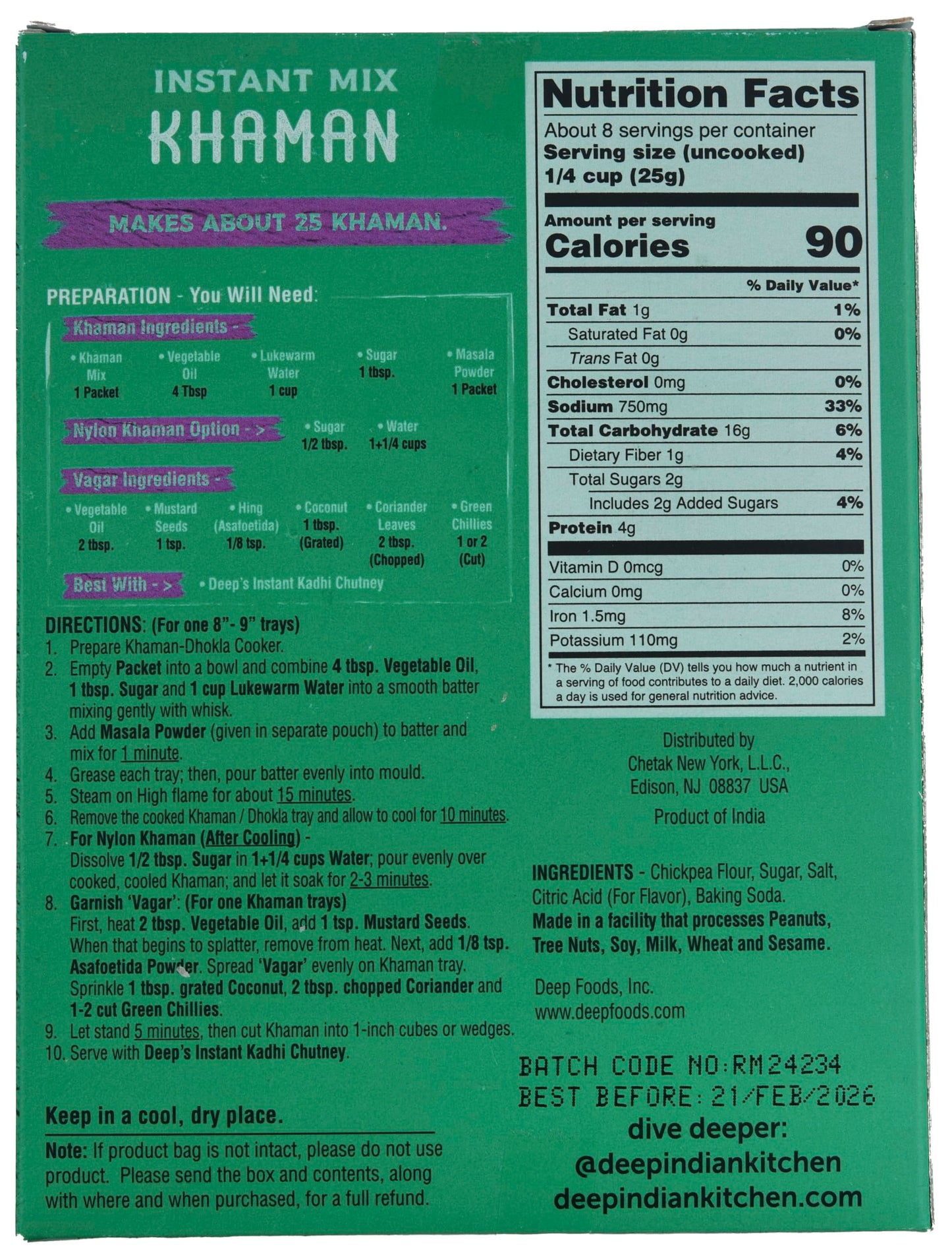 Khaman Instant Mix (7oz)