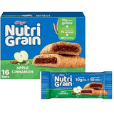 Nutri-Grain Breakfast Bars, Made with 10g Whole Grains, Snack Bars, Apple Cinnamon, 20.8oz Box, 16 Count (Pack of 3)