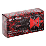 AmerCareRoyal Black Widow Nitrile Latex Free Disposable Gloves - Powder-Free, Exam Grade Gloves with Textured Grip - Small, Black, Case of 1000