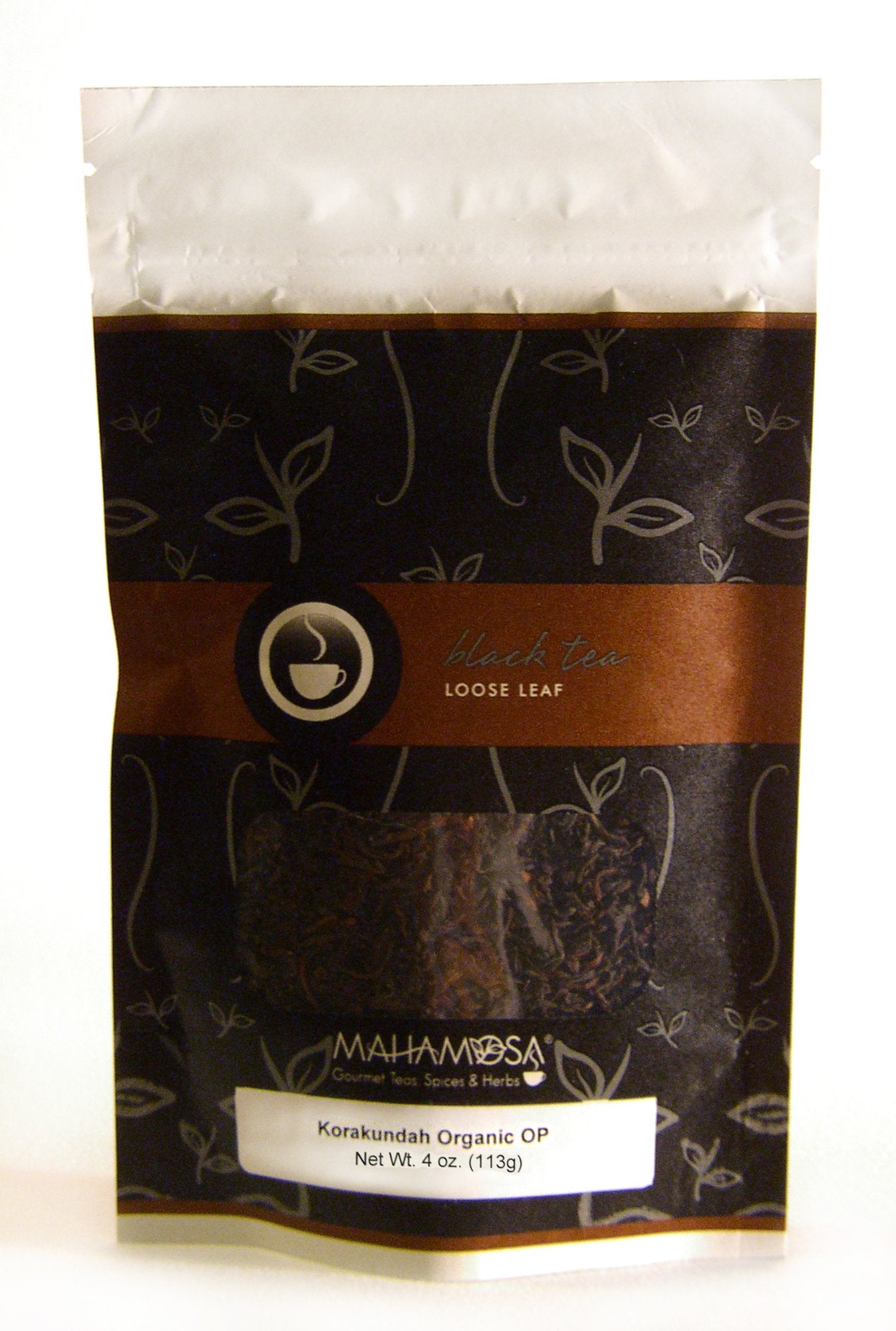 Mahamosa Nilgiri Indian Black Tea Loose Leaf (Looseleaf)- Korakundah Organic OP 4 oz, Single Estate Loose Leaf Black Tea