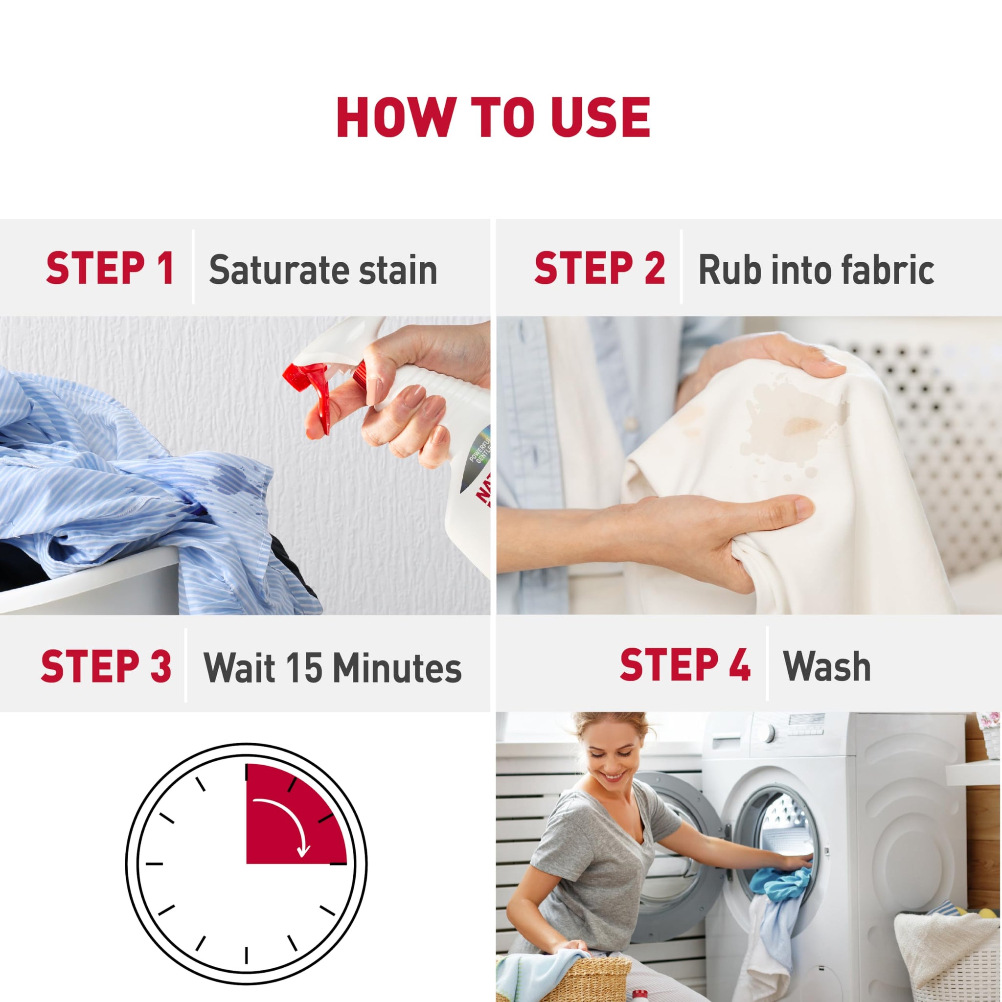 Nature’s Miracle Laundry Boost Spot Treatment Stain and Odor Remover, 32 Oz., Laundry Pre-Wash Stain and Odor Remover