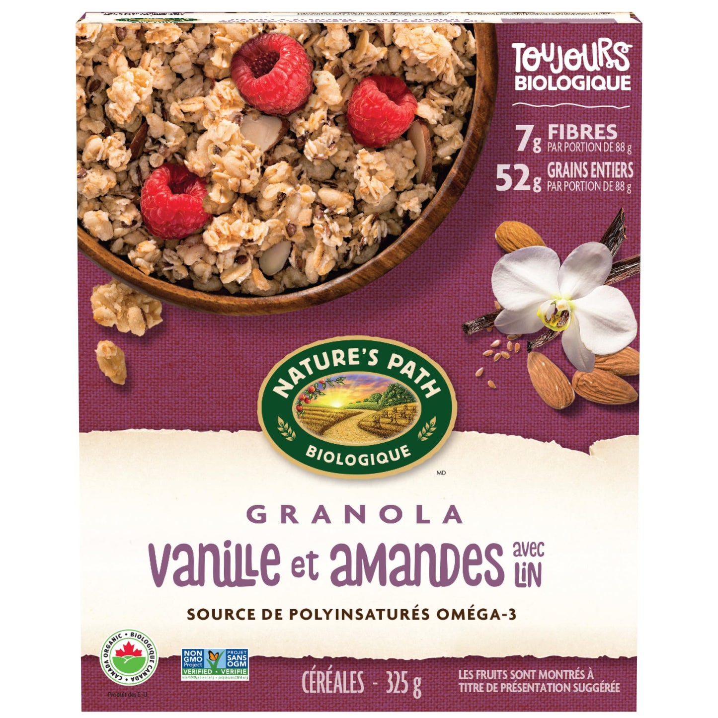 Natures Path Vanilla Almond + Flax Granola, 325 GR