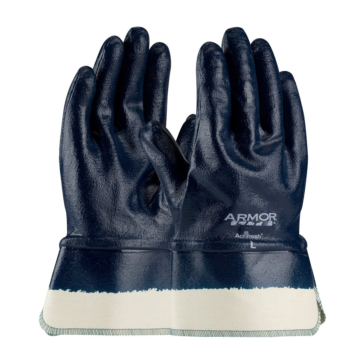 ArmorLite 56-3176/XL Nitrile Dipped Glove with Interlock Liner and Smooth Finish on Full Hand, Plasticized Safety Cuff