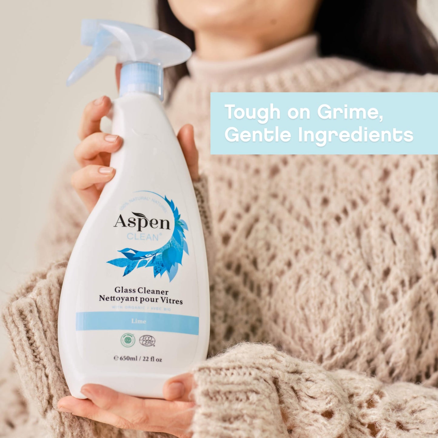 AspenClean | Glass Spray Cleaner | Streak-Free Window & Mirror Cleaner | Multi-Surface Cleaner| Non - Toxic | 100% Natural | EWG Verified | Pack of 2