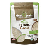 Grain Brain Organic Quinoa flakes (12 ounces) Gluten Free, Vegan plant BAsed, Whole Grain Cereal, Great oatmeal substitute, packed in resealable pouch bags