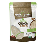 Grain Brain Organic Quinoa flakes (12 ounces) Gluten Free, Vegan plant BAsed, Whole Grain Cereal, Great oatmeal substitute, packed in resealable pouch bags