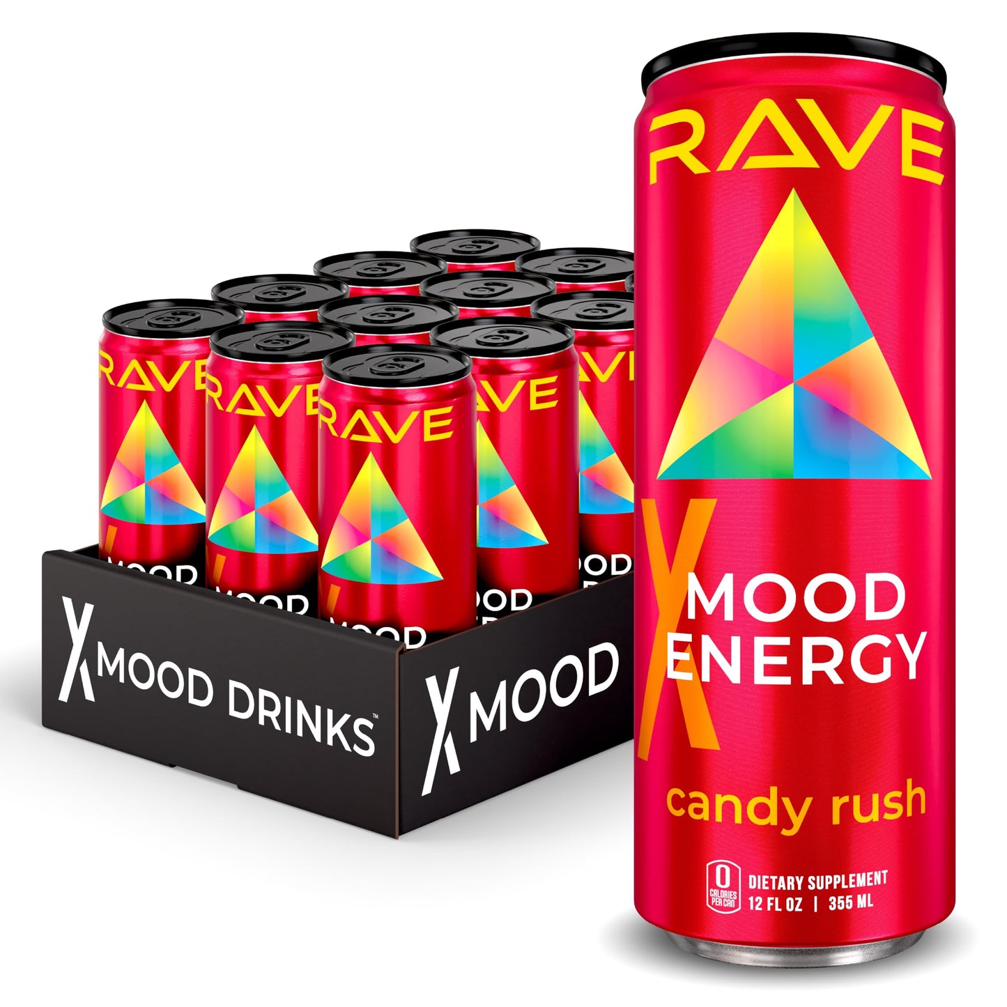 RAVE Mood Energy Drink is Mind Blowingly Different. With Mood-Boosting Functional Mushrooms, Nootropics, Adaptogens & B Vitamins. Experience Mind