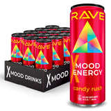 RAVE Mood Energy Drink is Mind Blowingly Different. With Mood-Boosting Functional Mushrooms, Nootropics, Adaptogens & B Vitamins. Experience Mind
