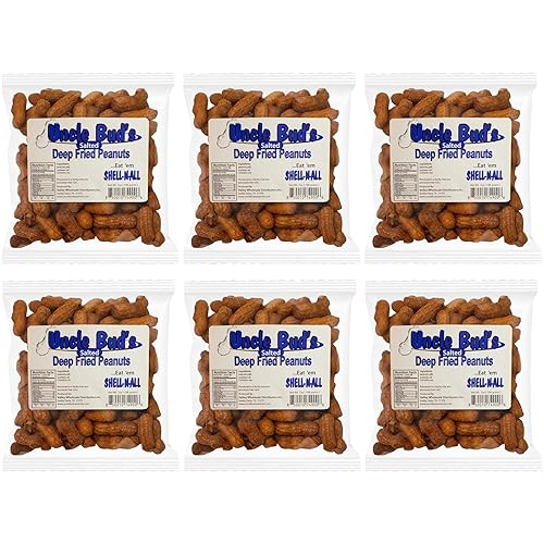 Deep Fried Peanuts -Eat em Shell & All! (SALTED) 6 PACK