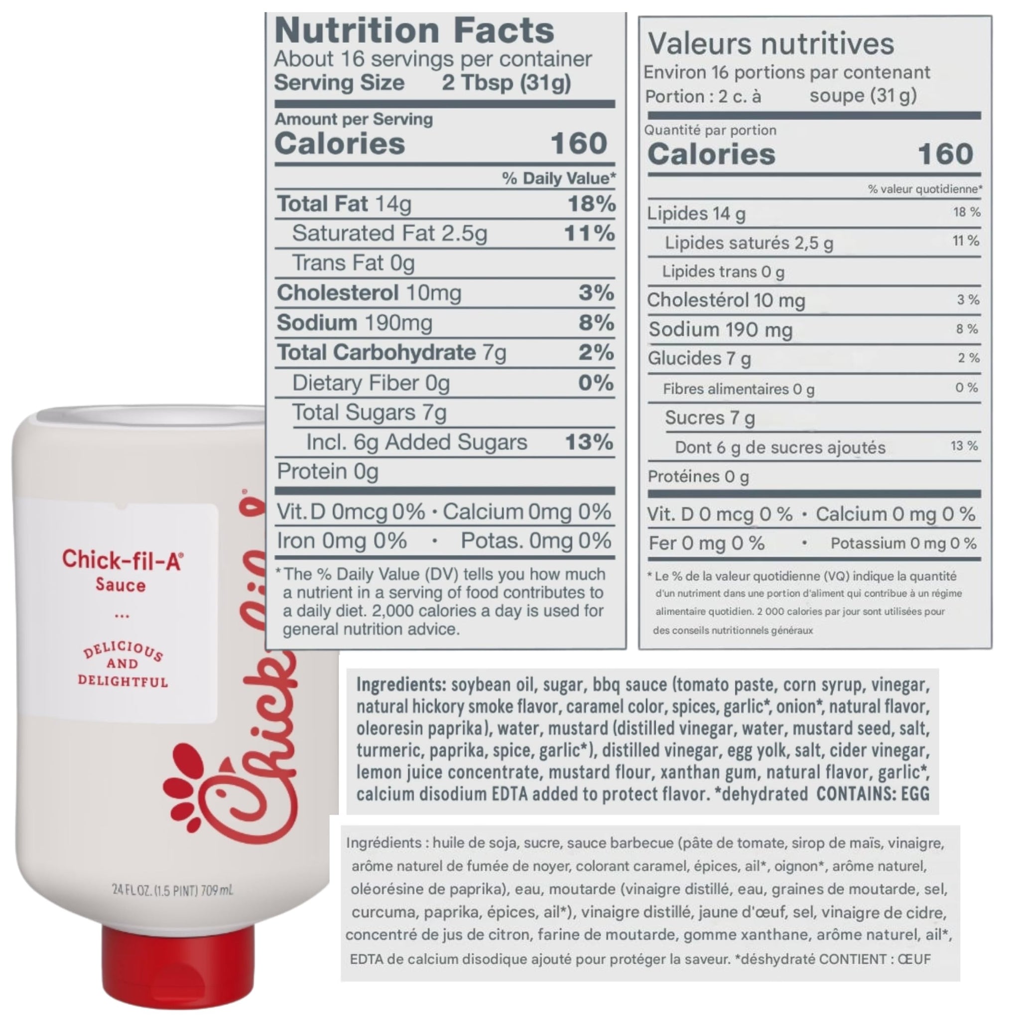 Chick-fil-A Sauce Bundle -- Chick-fil-A Sauce and Polynesian Sauce -- 16 ounces each