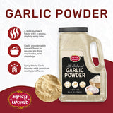 Spicy World Garlic Powder 5 LB Jar - Gluten Free, Bulk Ground Dehydrated Garlic, Non-GMO, Strong Flavor for Cooking, Seasoning, and Spice Blends
