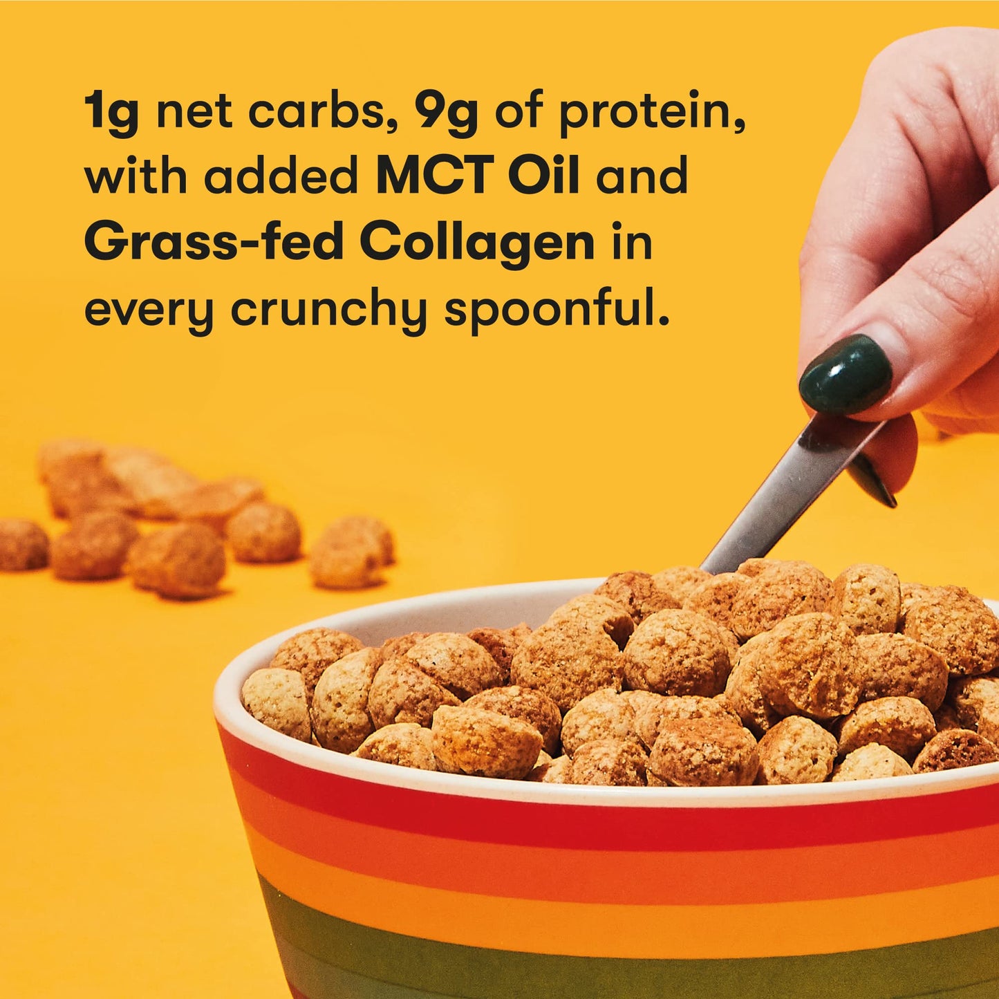 Keto Cereal | Low Net Carb, Zero Sugar, Grain Free, Keto Protein Cereal | Keto Snacks & Protein Snacks | Keto Friendly Foods | Great Keto Breakfast