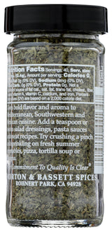 Morton & Bassett Oregano, 0.6 oz - Non-GMO, Salt-Free, Aromatic Herb for Pasta, Pizza & Mediterranean Cuisine