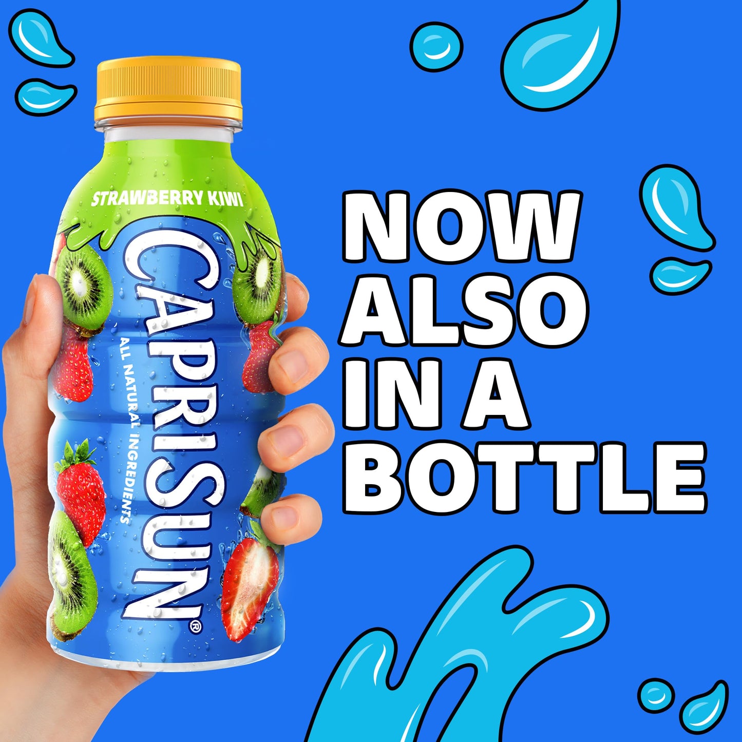 Capri Sun Strawberry Kiwi Flavored Juice Drink Blend from concentrate with other natural flavors, 12 fl oz Bottle