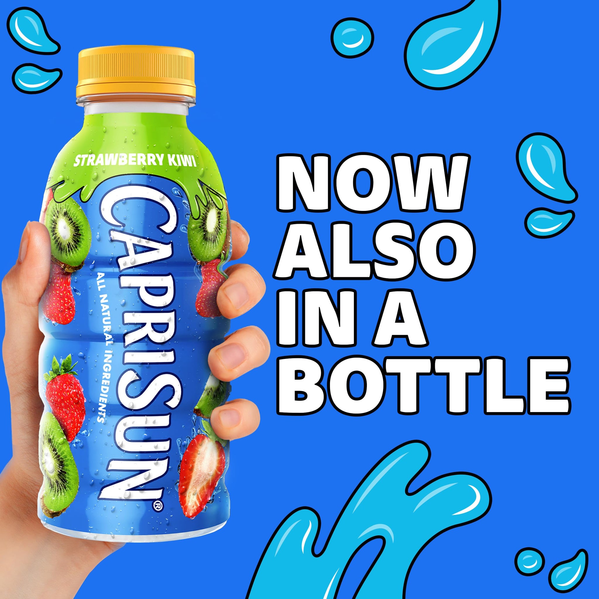 Capri Sun Strawberry Kiwi Flavored Juice Drink Blend from concentrate with other natural flavors, 12 fl oz Bottle