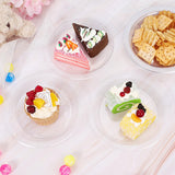 Cptoion 200 Pack 6 Inch Clear Plastic Dessert Plates - Disposable Round Appetizer and Small Cake Plates for Party, Dinner, Wedding, Catering, Birthday