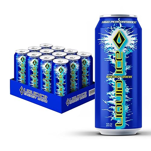 Liquid Ice Energy Drink - Arctic Berry (16 Fl Oz, 12 Count)