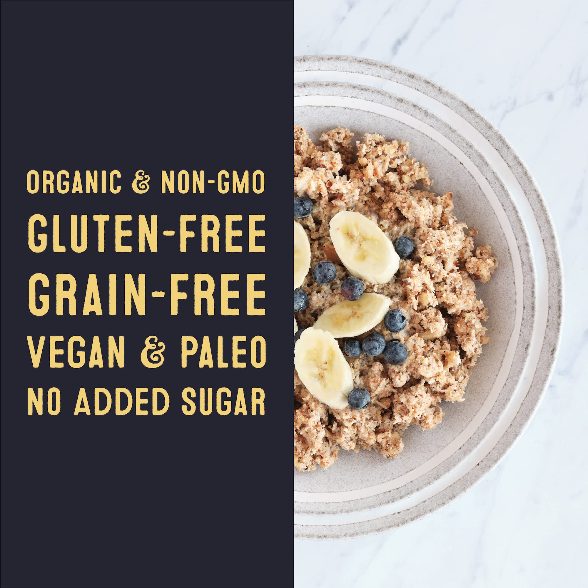 Wella Cereal Oatmeal Alternative, Gluten-Free Breakfast Hot Cereal, Grain-Free Paleo Organic Vegan High Protein Superfood, Plant-Based Non-GMO, Low in