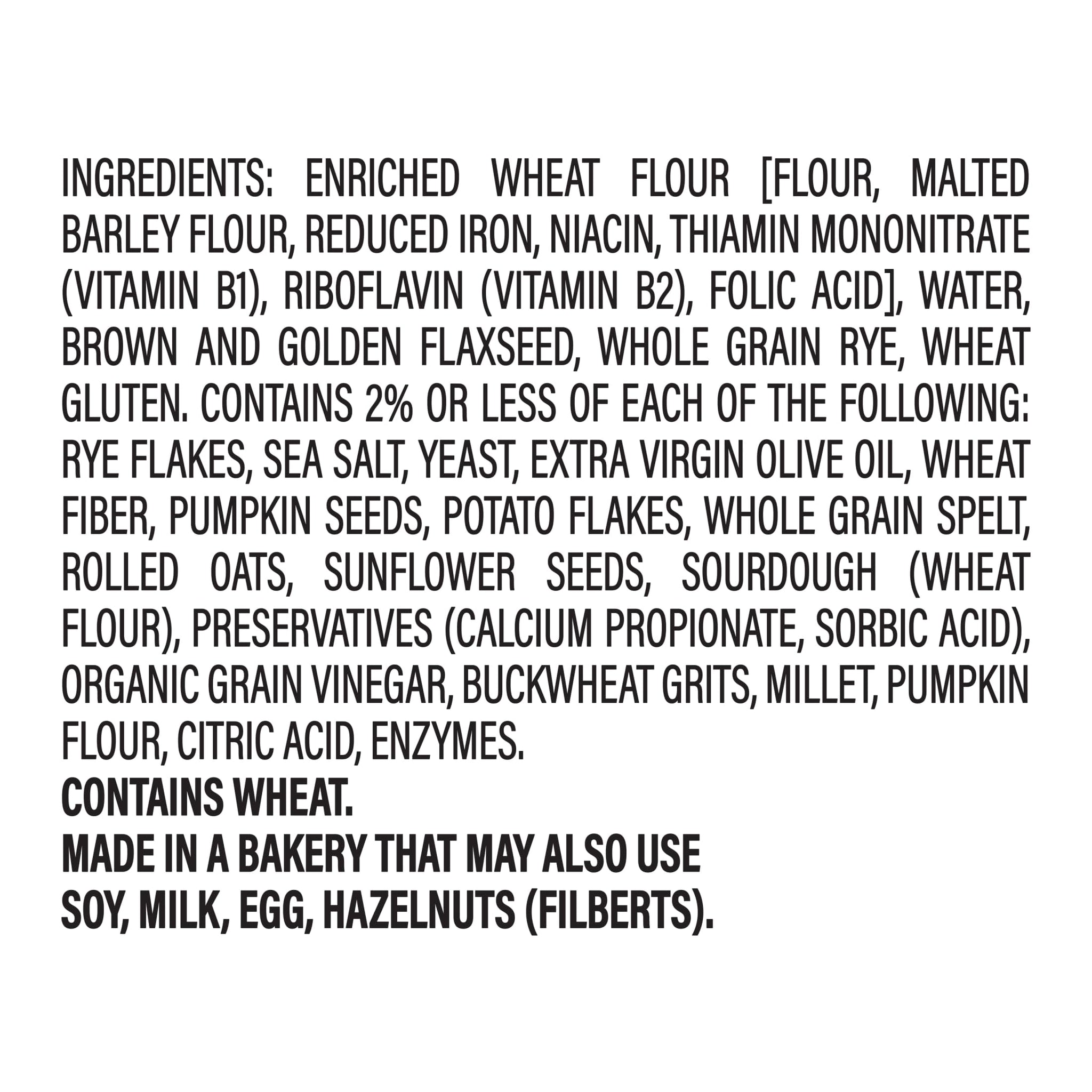 The Rustik Oven Hearty Grains & Seeds Bread, Bread Free From Artificial Colors and Flavors, 16 Oz Loaf