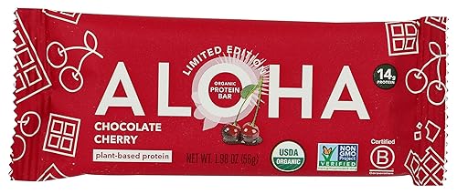 Aloha, Organic Chocolate Cherry Bar, 1.98 Ounce