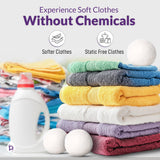 Pursonic 4-Pack Laundry Wool Dryer Balls with Lavender & Peppermint Essential Oil Scent - Reusable Fabric Softener Balls Made from Pure New Zealand