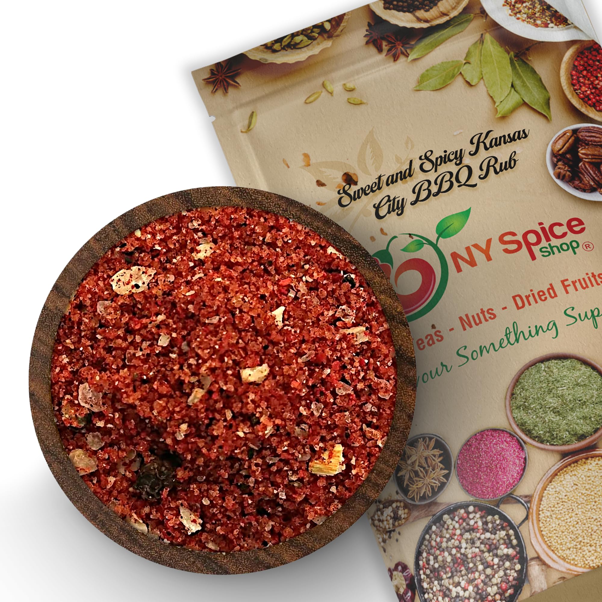 NY Spice Shop Sweet and Spicy Kansas City BBQ Rub - 8 Ounce Natural Blend of Mixed Spices Steak Seasoning for Chicken, Beef, Ribs, Vegetables