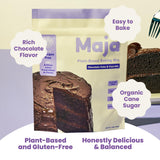Maja Plant-Based Chocolate Cake & Cupcake Mix, Pack of 3 | Vegan, Dairy-Free & Egg-Free | Moist Chocolate Cake Mix for Baking or Cupcakes | Clean Ingredients, No Artificial Flavors