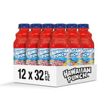 Hawaiian Punch Fruit Juicy Red Fruit Juice Drink, 32 Fl Oz Bottle (Pack Of 12), Caffeine-free, Carbonation-free, Gluten-free, Excellent Source