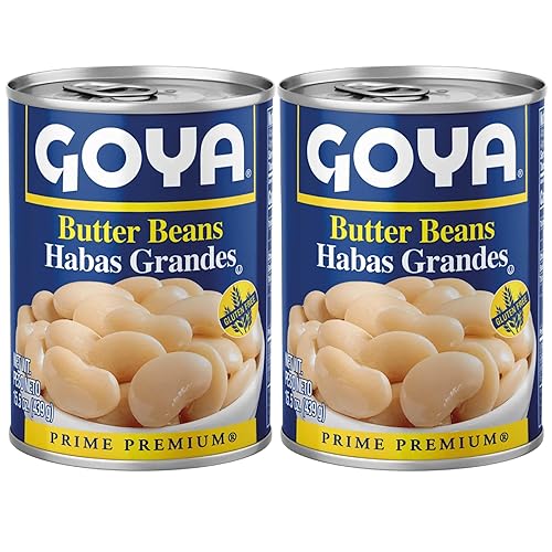 Goya Butter Beans Canned, Creamy and Flavourful Lima, Pantry Staple, Pack of 2 (15.5 oz Cans)