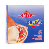 La Fe Obleas 2.96oz - 12 Wafers - 1 Pack - Flour Wafer Delicious Cajeta Snack - Dulces Colombianos