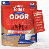 Uncle Todd’s Bio Enzyme Laundry Booster - 2 lb (64 Loads) Odor Stomp Laundry Sanitizer Additive - Clothes Stain Remover - Removes Sweat, Body Odor