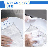 Aidoclip 10PCS Set Non-Scratch Steel Wool Dishcloth - Multi Purpose Wire Dishwashing Rags Kitchen Towels and Dishcloths Sets Durable Cleaning Pads