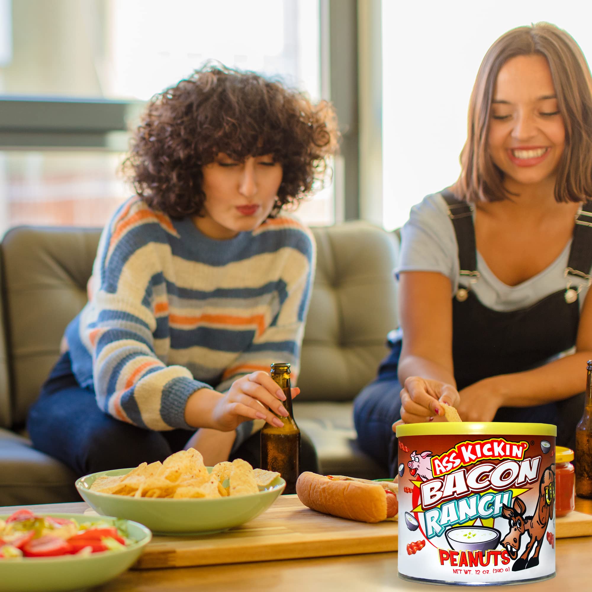 ASS KICKIN’ Bacon Ranch Peanuts - 12oz - Ultimate Gourmet Gift Peanuts - Try if you dare!