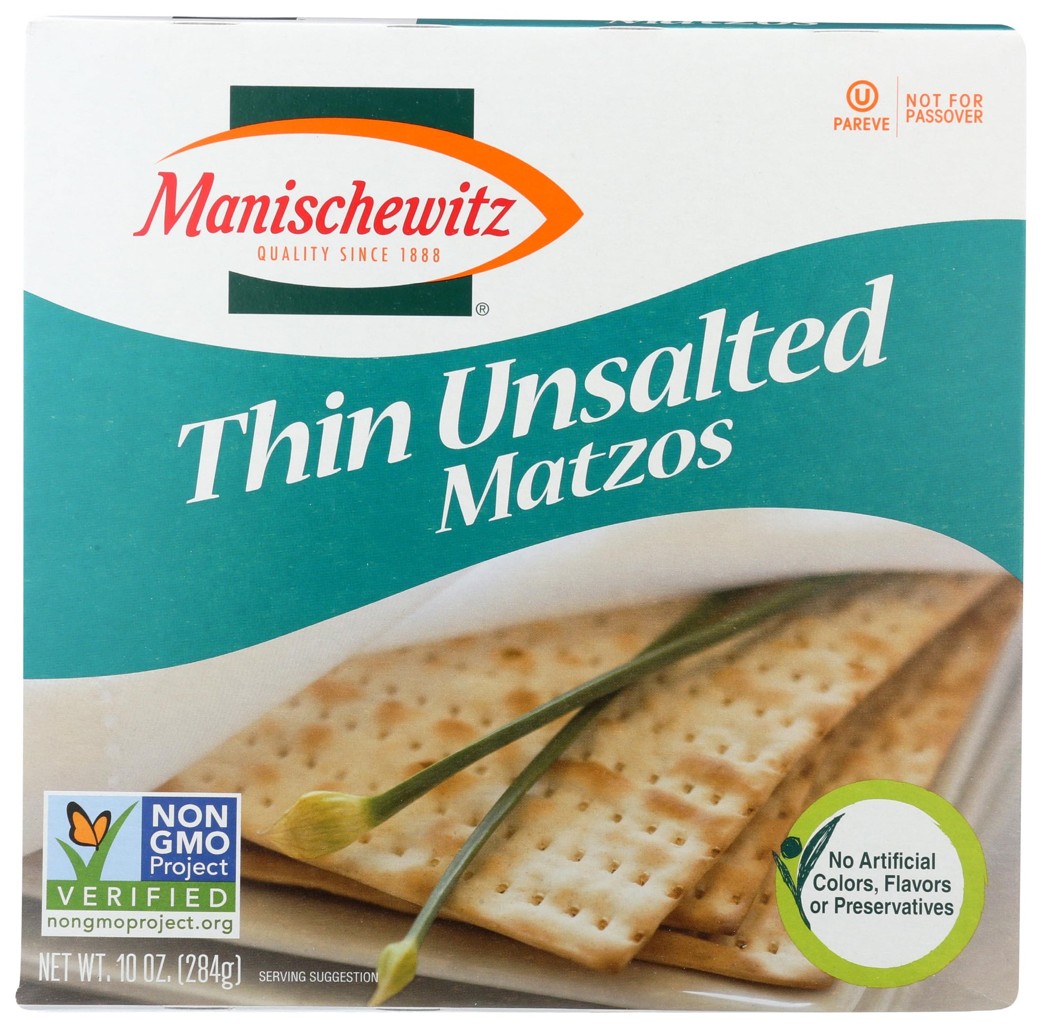 Manischewitz, Matzo, Thin, Unsalted, 10 Oz
