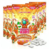 Bubblegum Kids Gingerbread Sugar Free Gum | Sugarless Gum with Xylitol | Vegan, Low Calorie Candy Alternative for Kids & Adults | Christmas Theme |